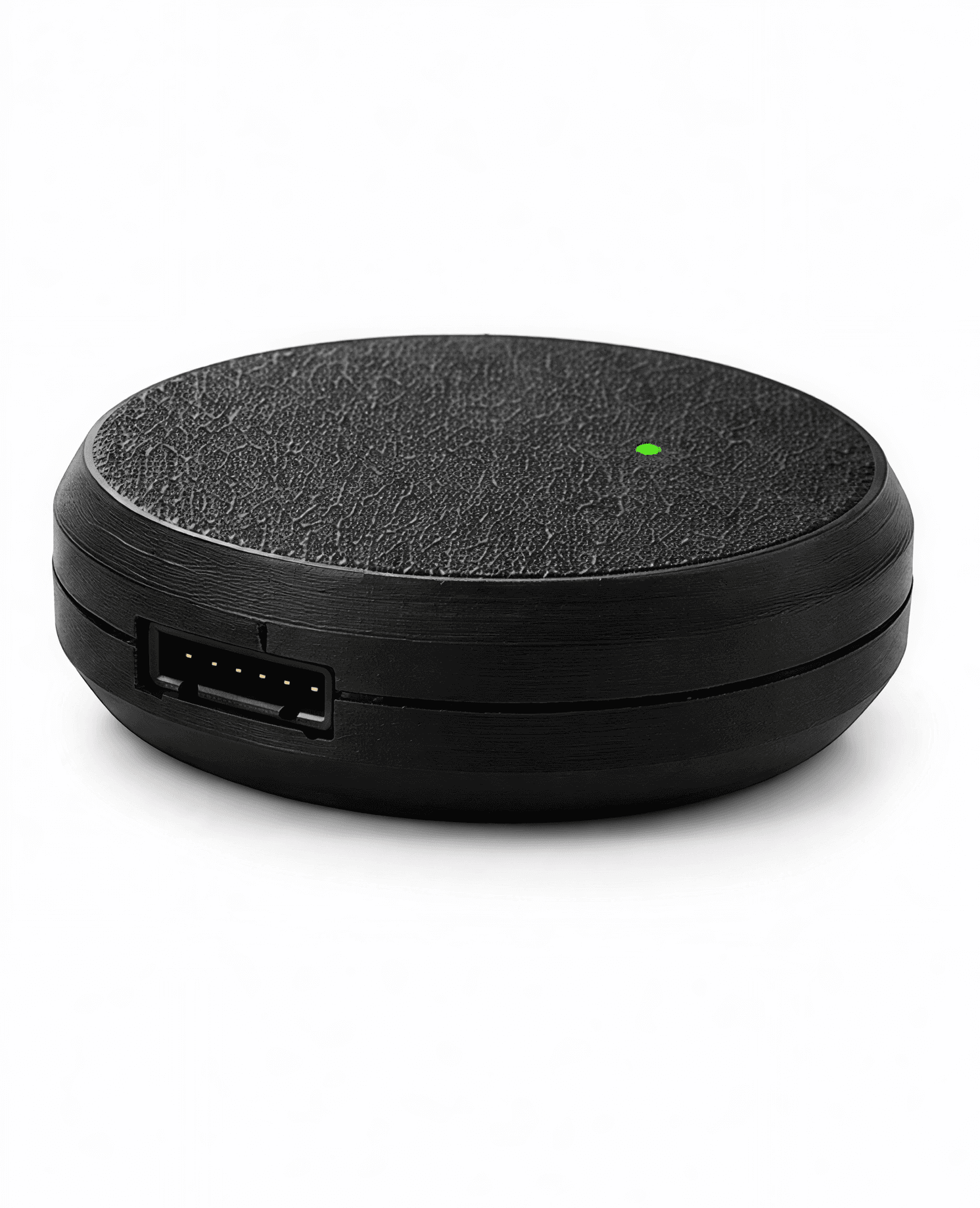 DashKit device, angled view showing the enclosure and status LED